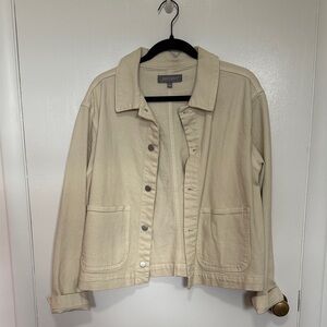 Women's Cream Cargo Utility Jacket